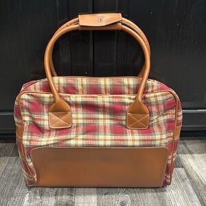 Longaberger Orchard Park Plaid Tote Bag